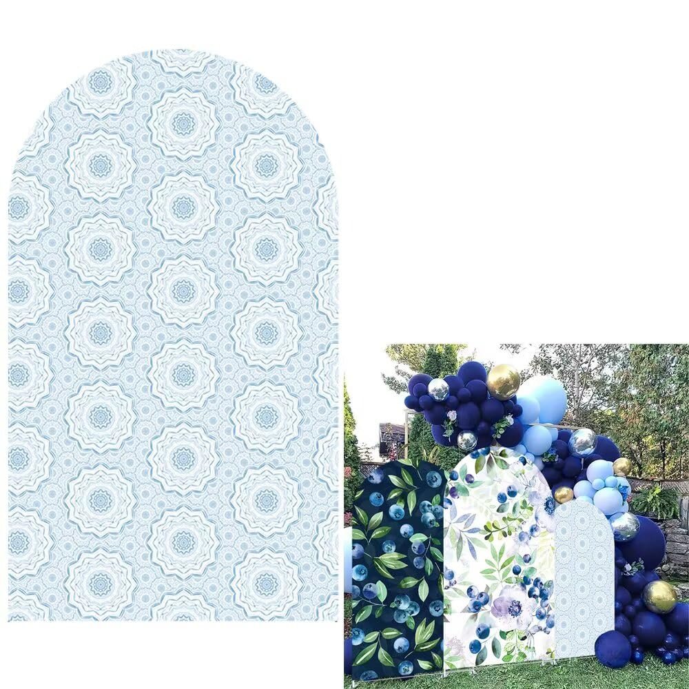 AOSTO Blueberry Arch Backdrop Cover for Birthday Baby Shower Wedding Party Decoration,Elastic Fabric Background (Width=48"(120cm),Height=85"(210cm),GUS-Arch-GX-899)