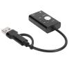 TypeC to Sound Card,7.1 Channel Laptop External 2 in Card USB Adapter,Type C External Stereo Sound Card for OS X V9.0 or Higher view 2