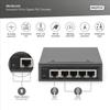 Digitus Industrial Extender 5 Ports Gigabit Poe - 1 RJ45 Port in 802.3bt Input - 4 RJ45 Poe 802.3af/at Outputs - Cascade Connectable - 10/100/1000 Mbit/s - Black view 2