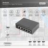 Digitus Industrial Extender 5 Ports Gigabit Poe - 1 RJ45 Port in 802.3bt Input - 4 RJ45 Poe 802.3af/at Outputs - Cascade Connectable - 10/100/1000 Mbit/s - Black view 4