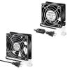 Wderair EC 60x 25mm + 92x25mm Axial Muffin Computer Fan with AC Plug Dual Ball for DIY Small Electronic Equipment Cooling Ventilation Exhaust Projects view 1
