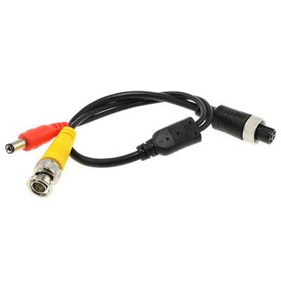 DGZZI 79pcs M12 Connector to BNC+DC Adapter 35cm/13.78Inch M12 4P Female to Male BNC and DC Extension Cable Aviation Plug for Car Video Camera