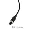 DGZZI 79pcs M12 Connector to BNC+DC Adapter 35cm/13.78Inch M12 4P Female to Male BNC and DC Extension Cable Aviation Plug for Car Video Camera view 3