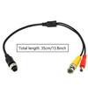 DGZZI 79pcs M12 Connector to BNC+DC Adapter 35cm/13.78Inch M12 4P Female to Male BNC and DC Extension Cable Aviation Plug for Car Video Camera view 4