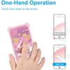 Case for Nokia C300 Case Compatible with Nokia C300 Phone Case N155DL Cover [with Tempered Glass Screen Protector][Hard PC + Soft Silicone][Ring Support] [Gold Glitter+Luminous] JSF-DJS view 4