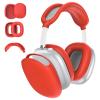 3 in 1 Silicone Case Cover Compatible with Apple Airpods Max Headphones(2024/2020), Anti-Scratch Ear Pad Case Cover Ear Cups Cover and Headband Cover Compatible with Apple Airpod Max, Accessory (Red) view 1