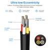 14 Gauge 4 Conductor Electrical Wire, 16.5FT 14AWG Black PVC Stranded Tinned Copper 4 Wire Cable, 14/4 Cord Extension Cable for LED Lamp Lighting, Automotive, Speaker, Audio, Power etc. view 4