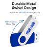 [100pcs] Custom Logo USB Flash Drive 512MB 100 Pack JBOS Bulk Personalized USB Drives with Your Logo Customized Promotional Thumb Drives with Brand Name/Site Address/Contact info - Blue view 2