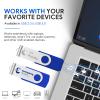 [100pcs] Custom Logo USB Flash Drive 512MB 100 Pack JBOS Bulk Personalized USB Drives with Your Logo Customized Promotional Thumb Drives with Brand Name/Site Address/Contact info - Blue view 3