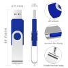 [100pcs] Custom Logo USB Flash Drive 512MB 100 Pack JBOS Bulk Personalized USB Drives with Your Logo Customized Promotional Thumb Drives with Brand Name/Site Address/Contact info - Blue view 4