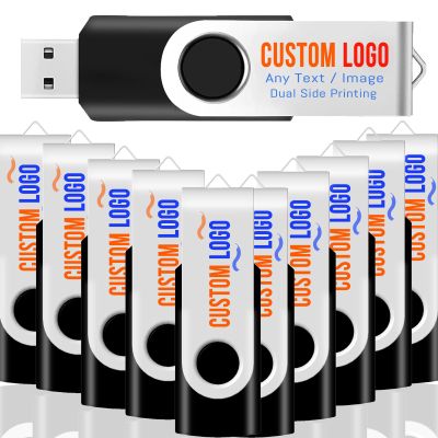 [25pcs] Custom Logo USB Flash Drive 4GB 25 Pack JBOS Bulk Personalized USB Drives with Your Logo Customized Promotional Thumb Drives with Brand Name/Site Address/Contact info - Black