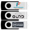 [25pcs] Custom Logo USB Flash Drive 4GB 25 Pack JBOS Bulk Personalized USB Drives with Your Logo Customized Promotional Thumb Drives with Brand Name/Site Address/Contact info - Black view 2