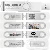 [100pcs] Custom Logo USB Flash Drive 4GB 100 Pack JBOS Bulk Personalized USB Drives with Your Logo Customized Promotional Thumb Drives with Brand Name/Site Address/Contact info - White view 1