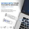 [100pcs] Custom Logo USB Flash Drive 4GB 100 Pack JBOS Bulk Personalized USB Drives with Your Logo Customized Promotional Thumb Drives with Brand Name/Site Address/Contact info - White view 3