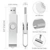[100pcs] Custom Logo USB Flash Drive 4GB 100 Pack JBOS Bulk Personalized USB Drives with Your Logo Customized Promotional Thumb Drives with Brand Name/Site Address/Contact info - White view 4