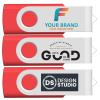 [100pcs] Custom Logo USB Flash Drive 4GB 100 Pack JBOS Bulk Personalized USB Drives with Your Logo Customized Promotional Thumb Drives with Brand Name/Site Address/Contact info - Red view 3
