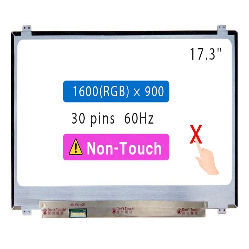 17.3" Screen Replacement for Lenovo Ideapad 330 81FL Series LCD Display Panel 30 pins 60 Hz (HD+ 1600(RGB)900 Non-Touch)