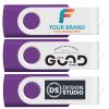 [100pcs] Custom Logo USB Flash Drive 8GB 100 Pack JBOS Bulk Personalized USB Drives with Your Logo Customized Promotional Thumb Drives with Brand Name/Site Address/Contact info - Purple view 2