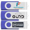 [100pcs] Custom Logo USB Flash Drive 2GB 100 Pack JBOS Bulk Personalized USB Drives with Your Logo Customized Promotional Thumb Drives with Brand Name/Site Address/Contact info - Blue view 4