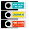 [100pcs] Custom Logo USB Flash Drive 128MB 100 Pack JBOS Bulk Personalized USB Drives with Your Logo Customized Promotional Thumb Drives with Brand Name/Site Address/Contact info - Black view 4