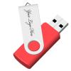 [200pcs] Custom Logo USB Flash Drive 256MB 200 Pack JBOS Bulk Personalized USB Drives with Your Logo Customized Promotional Thumb Drives with Brand Name/Site Address/Contact info - Red view 4