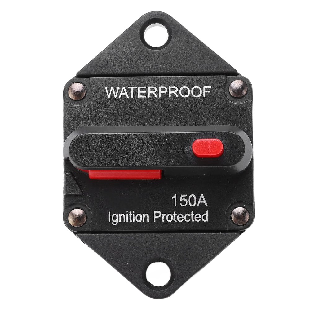 Marine Circuit Breaker, DC 32V 20/30/40/50/60/80/100/150/200 Amp Circuit Breaker with Switch Manual Reset Waterproof for Car Marine Boat Truck Bus RV ATV(150A)