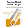 [100pcs] Custom Logo USB Flash Drive 4GB 100 Pack JBOS Bulk Personalized USB Drives with Your Logo Customized Promotional Thumb Drives with Brand Name/Site Address/Contact info - Orange view 2