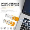 [100pcs] Custom Logo USB Flash Drive 4GB 100 Pack JBOS Bulk Personalized USB Drives with Your Logo Customized Promotional Thumb Drives with Brand Name/Site Address/Contact info - Orange view 3