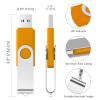 [100pcs] Custom Logo USB Flash Drive 4GB 100 Pack JBOS Bulk Personalized USB Drives with Your Logo Customized Promotional Thumb Drives with Brand Name/Site Address/Contact info - Orange view 4