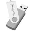 [100pcs] Custom Logo USB Flash Drive 64GB 100 Pack JBOS Bulk Personalized USB Drives with Your Logo Customized Promotional Thumb Drives with Brand Name/Site Address/Contact info - Grey view 3