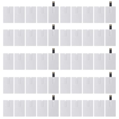KINMIN Credit Card USB 3.0 Flash Drive 32GB 100 Pack Business Card Bank Card Shape Flash Drive Memory Stick Key Credit USB Drive White