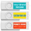 [25pcs] Custom Logo USB Flash Drive 32GB USB3.0 25 Pack JBOS Bulk Personalized USB Drives with Your Logo Customized Promotional Thumb Drives with Brand Name/Site Address/Contact info - White view 4