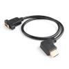 EVURU Right Angled 19p 1.4 Male to Female Extension Cable Panel Mount Cable with Screw Hole (Size : 0.5m, Color : PE Bag Packing) view 2