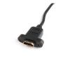 EVURU Right Angled 19p 1.4 Male to Female Extension Cable Panel Mount Cable with Screw Hole (Size : 0.5m, Color : PE Bag Packing) view 4