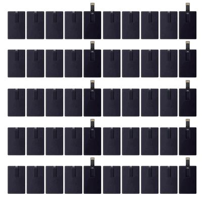 KINMIN Credit Card USB Flash Drive 4GB 100 Pack Business Card Bank Card Shape Flash Drive Memory Stick Key Credit USB Drive Black