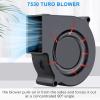 12V DC Blower Cooling Fan, 75x75x30mm 4000RPM USB Cooling Turbo Fan, 2Pin Brushless Turbine Cooling Fan Computer Case Cooler view 2