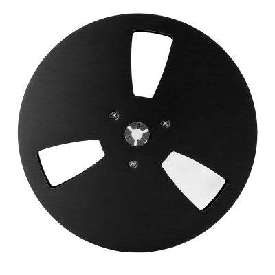 1/4 7 Inch Empty Tape Reel, 3 Holes Universal Open Reel Sound Tape Empty Reel, Aluminum Alloy Take Up Reel to Reel for TEAC Opening Machine Part (Black)