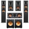 Klipsch Reference 5.2 Dolby Atmos Home Theater System with R-625FA Floorstanding Speakers, R-52C Center, R-41M Surrounds & 2X R-12SW 12" Powered Subwoofer, Black (Speaker System + 2X Subwoofers) view 1