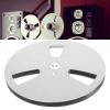 1/4 7 Inch Empty Tape Reel, 3 Holes Universal Open Reel Sound Tape Empty Reel, Aluminum Alloy Take Up Reel to Reel for TEAC Opening Machine Part (Silver) view 4