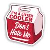 314PI Cooler Stickers, Don't Hate Me Just Because I'm A Little Cooler Water Assistant Die-Cut Vinyl Stickers, Cooler Decals for Car, Laptop, Phone, Water Bottles, Mental Health Stickers (Size 4'') view 1