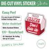314PI Cooler Stickers, Don't Hate Me Just Because I'm A Little Cooler Water Assistant Die-Cut Vinyl Stickers, Cooler Decals for Car, Laptop, Phone, Water Bottles, Mental Health Stickers (Size 4'') view 3