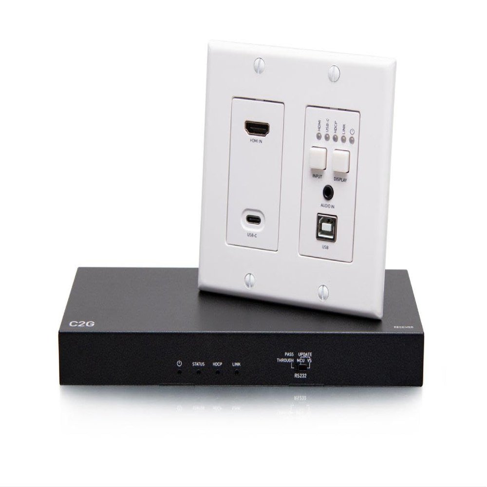 C2G HDBASET HDMI USBC 3.5M Wall Plate to Box