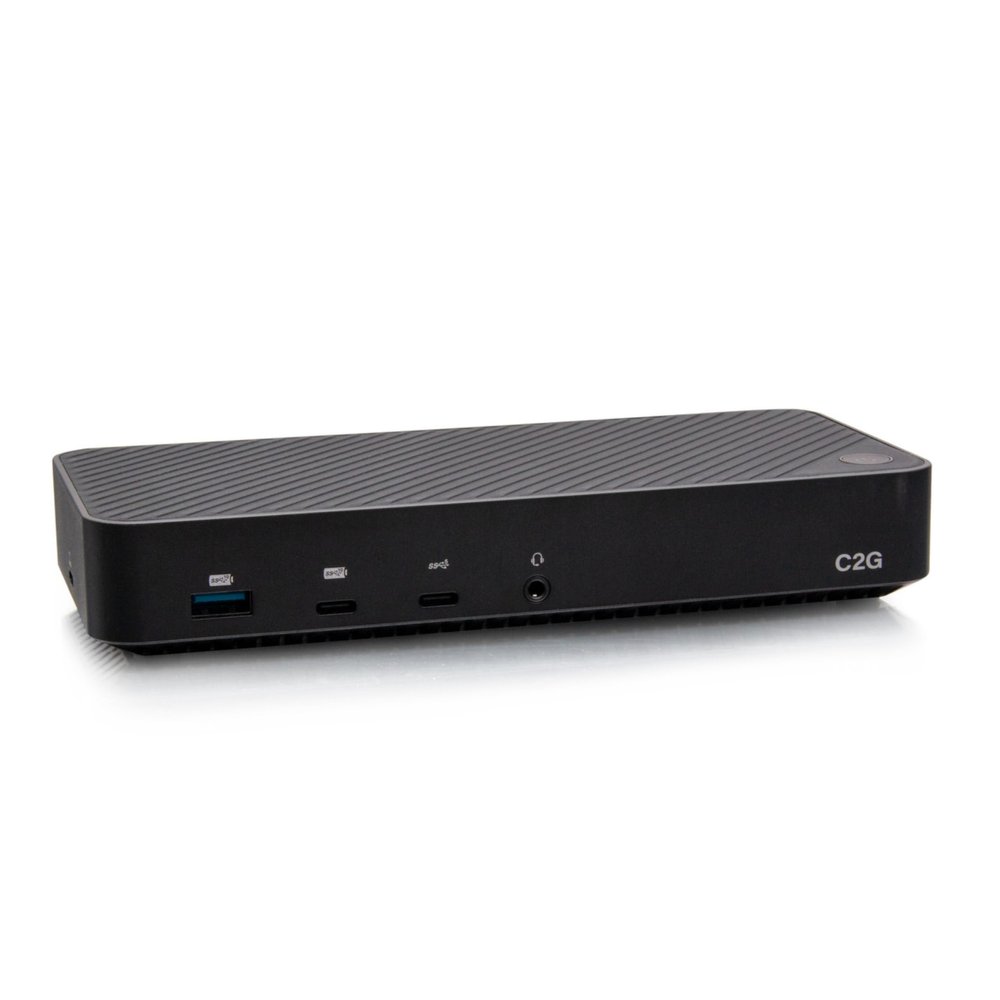 C2G USB-C 11-in-1 Hybrid DisplayLink and DP Alt Mode Triple 4K Docking Station with HDMI, DisplayPort, Ethernet, USB, 3.5mm Audio and Power Delivery up to 100W