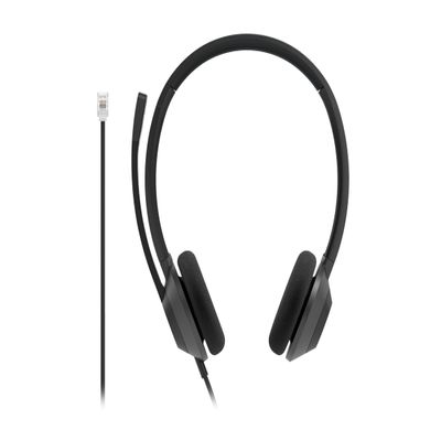 Cisco Headset 322 RJ9, Wired Dual On-Ear Headphones, RJ9 Connection IP Phone, Carbon Black, 2-Year Limited Liability Warranty (HS-W-322-C-RJ9)