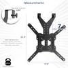 VIVO TV Hanger Bracket for 24 to 55 inch Flat and Curved Screens, Light Weight Steel Design, Height Adjustable Cross Bar, Loft Bed, Thin Door TV Mount, Max VESA 400x400, Black, MOUNT-TV01LB view 3