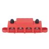 Bus Bar Heavy Duty Module, Low Resistance Power Distribution Busbar Box 4 Studs ABS Zinc Alloy Brass M8 48VDC 250A for Yacht (Red) view 1