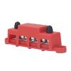 Bus Bar Heavy Duty Module, Low Resistance Power Distribution Busbar Box 4 Studs ABS Zinc Alloy Brass M8 48VDC 250A for Yacht (Red) view 2