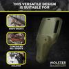 HolsterBuilder Mid Ride Holster Belt Loop Attachment, Compatible with G-Code Holsters, Injection Molded Non-Corrosive Polymer, Universal 3-Hole OWB Fit for 2" Belts, Made in USA (OD-Green) view 3