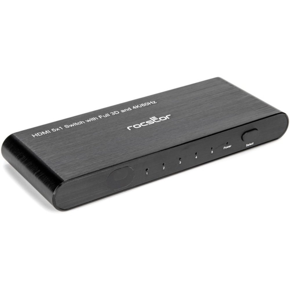 Rocstor Y10A267-A1 4k Hdmi Splitter - Aluminum Adap 5 Port Hdmi Splitter - 4k 60hz