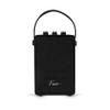 Fuse Andle Vintage Retro Bluetooth Speaker with Vegan Leather Handle | Portable Speaker with Smartphone Connection | USB & AUX Input | Stylish Black Wood Exterior view 4